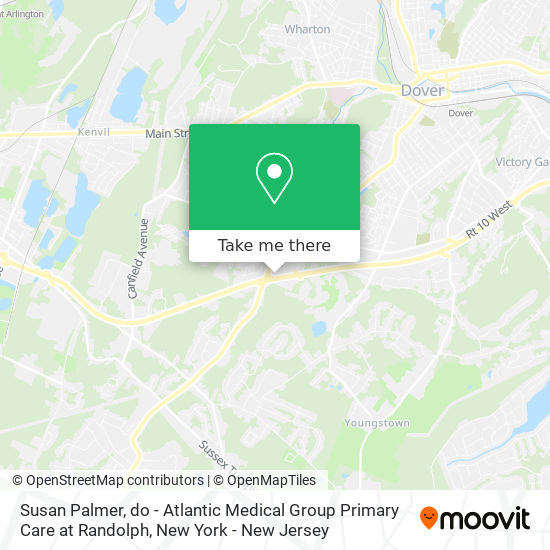 Mapa de Susan Palmer, do - Atlantic Medical Group Primary Care at Randolph