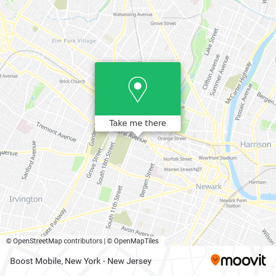 Mapa de Boost Mobile