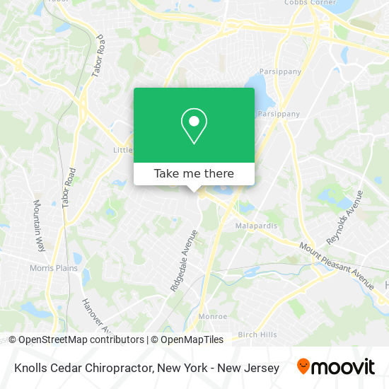 Knolls Cedar Chiropractor map