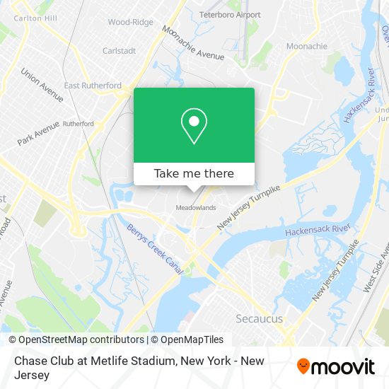 Chase Club at Metlife Stadium map