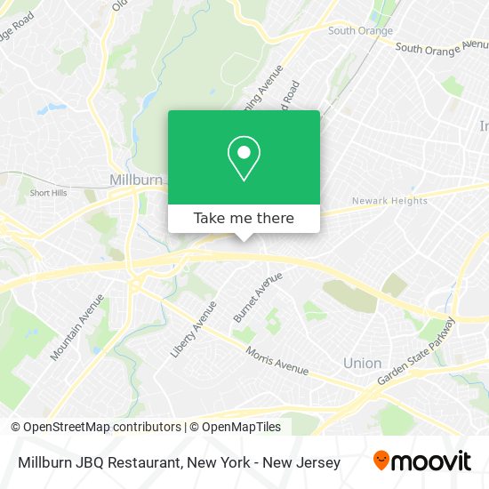 Millburn JBQ Restaurant map