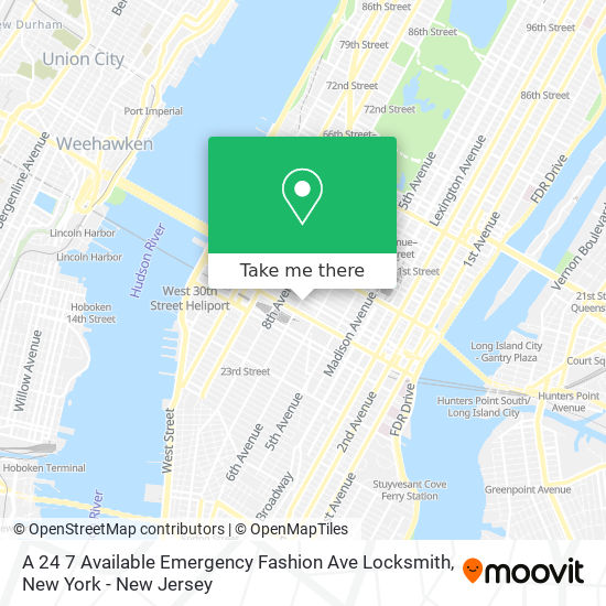 A 24 7 Available Emergency Fashion Ave Locksmith map