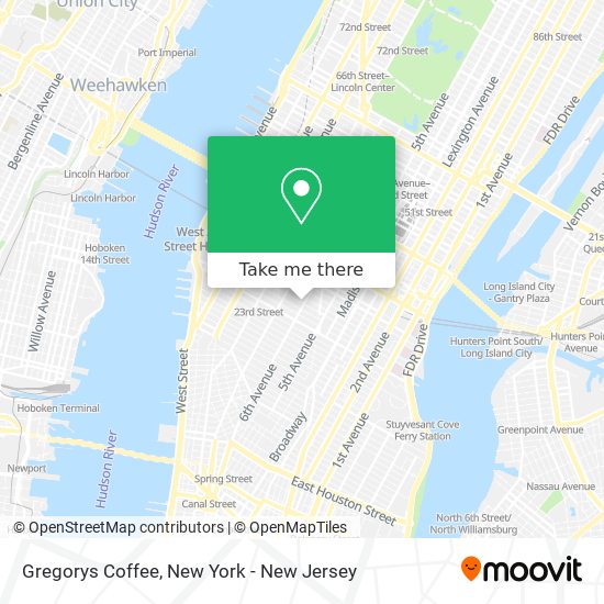 Gregorys Coffee map