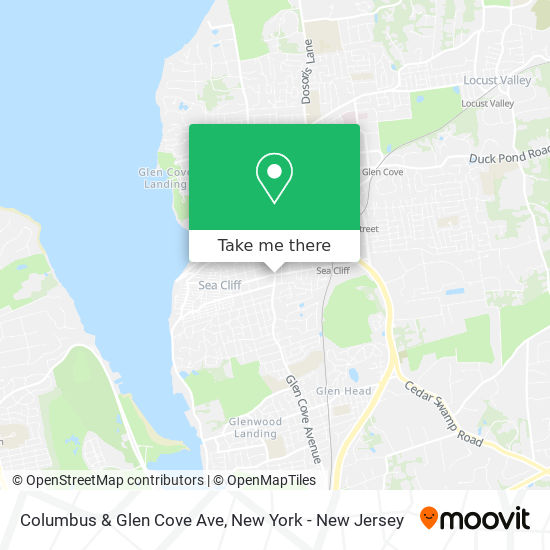 Columbus & Glen Cove Ave map