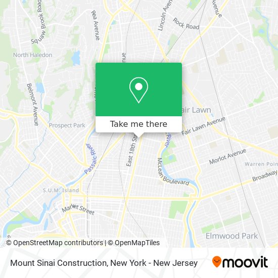 Mount Sinai Construction map