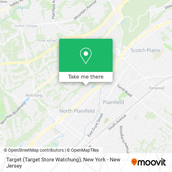 Target (Target Store Watchung) map
