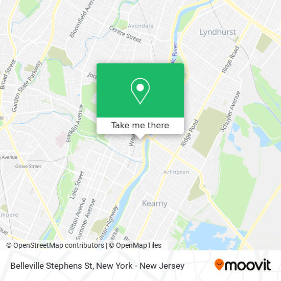 Belleville Stephens St map
