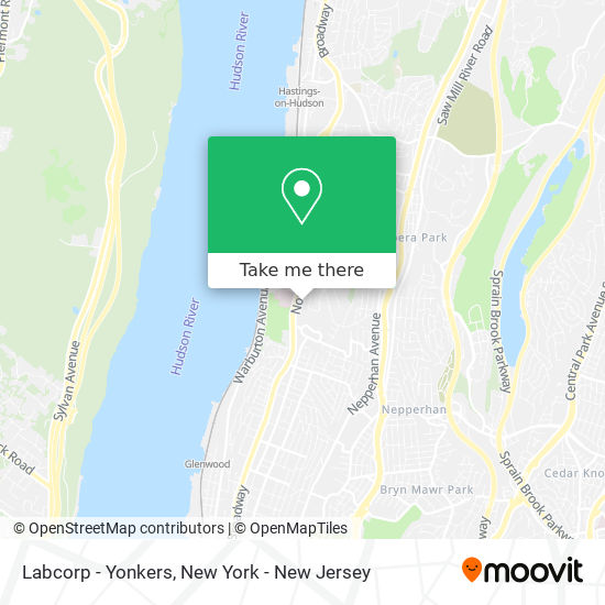Labcorp - Yonkers map