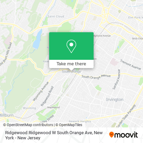 Mapa de Ridgewood Ridgewood W South Orange Ave