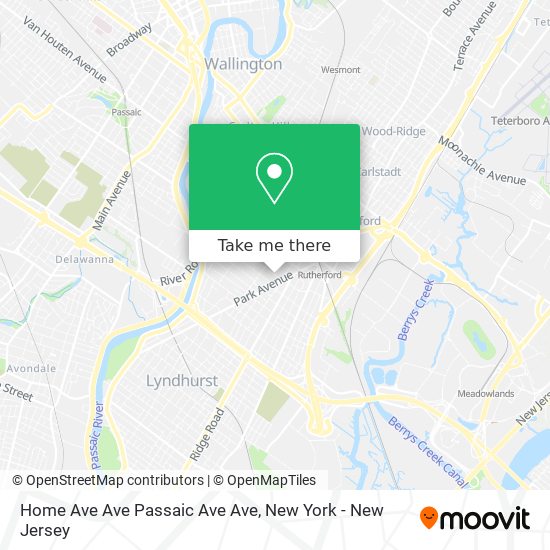 Home Ave Ave Passaic Ave Ave map