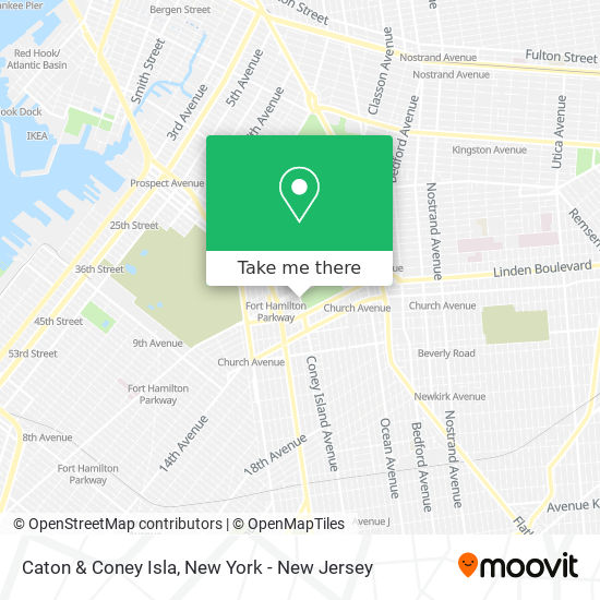 Caton & Coney Isla map