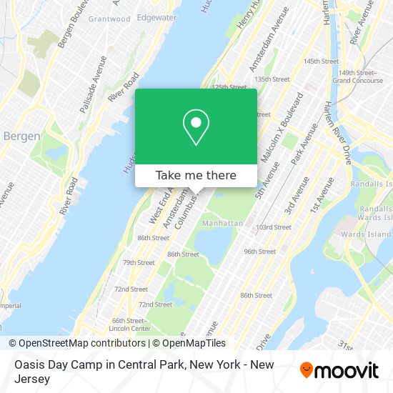 Mapa de Oasis Day Camp in Central Park