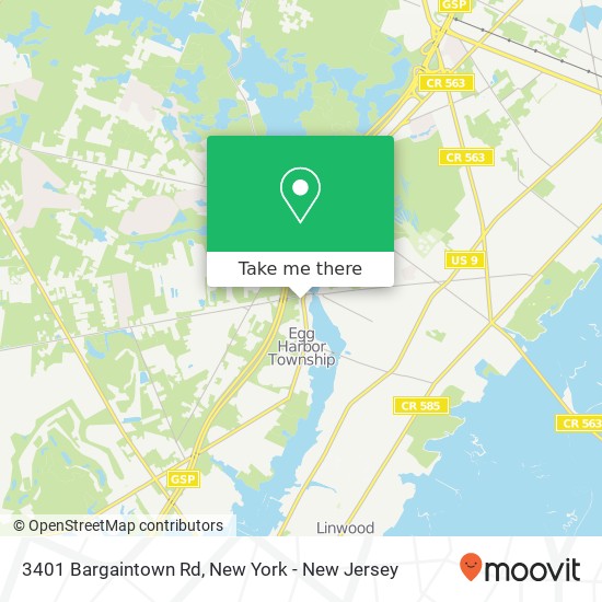 3401 Bargaintown Rd, Egg Harbor Twp, NJ 08234 map