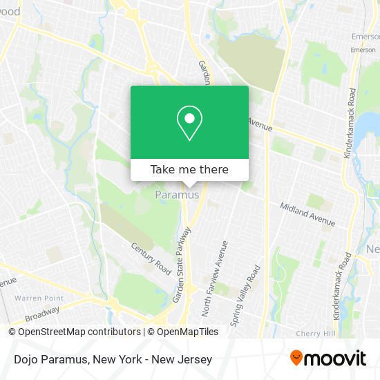 Dojo Paramus map