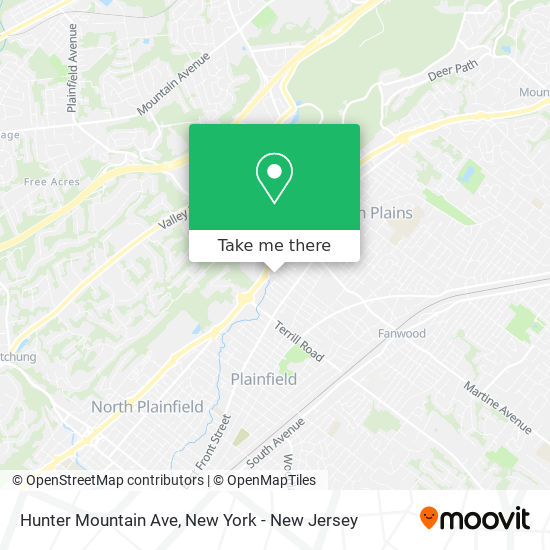 Hunter Mountain Ave map