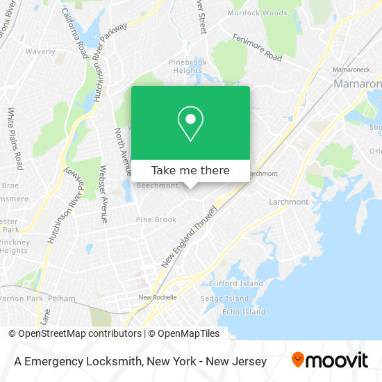 A Emergency Locksmith map