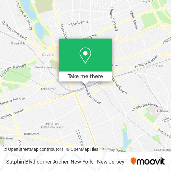 Mapa de Sutphin Blvd corner Archer