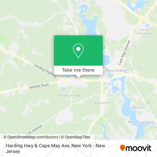 Harding Hwy & Cape May Ave map