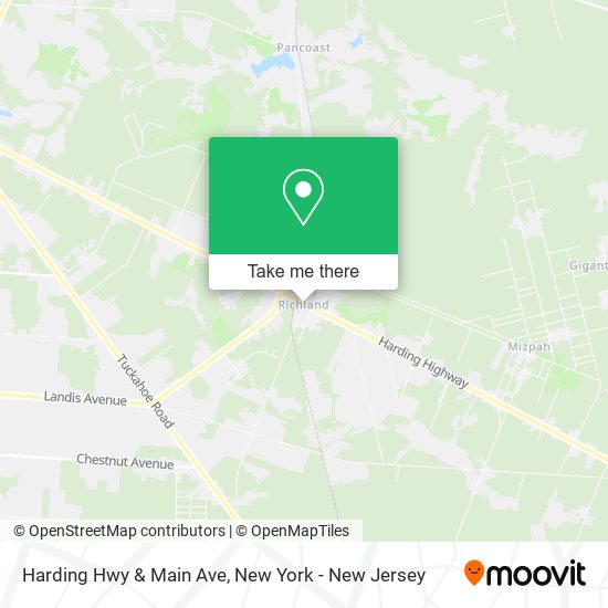 Harding Hwy & Main Ave map