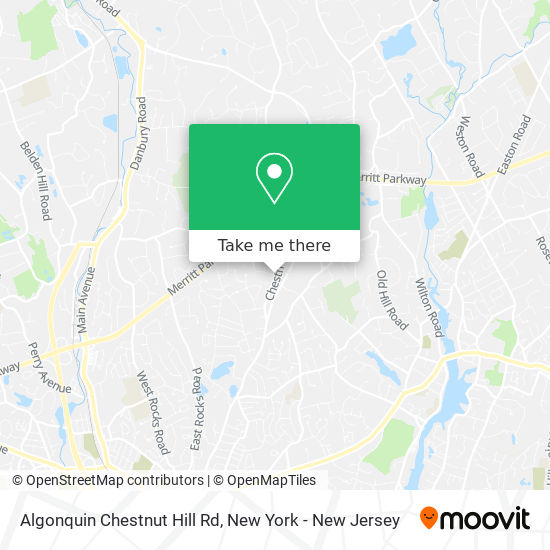 Algonquin Chestnut Hill Rd map