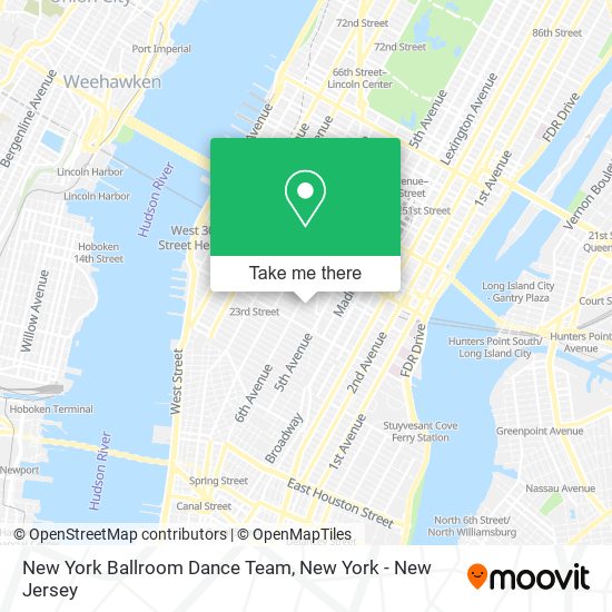 New York Ballroom Dance Team map