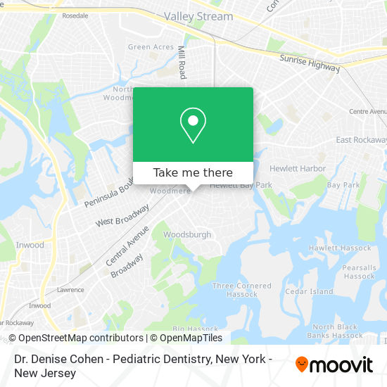 Mapa de Dr. Denise Cohen - Pediatric Dentistry