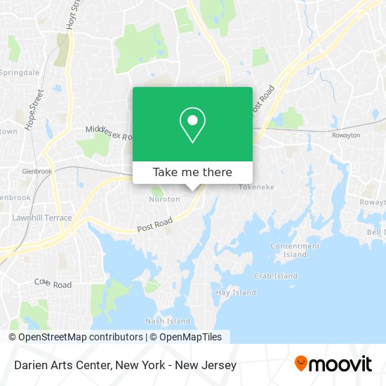 Darien Arts Center map