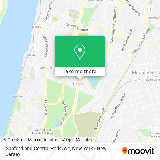 Sanford and Central Park Ave map