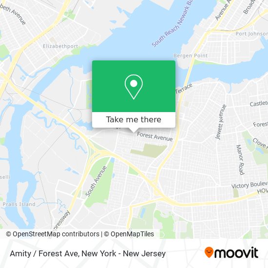 Amity / Forest Ave map