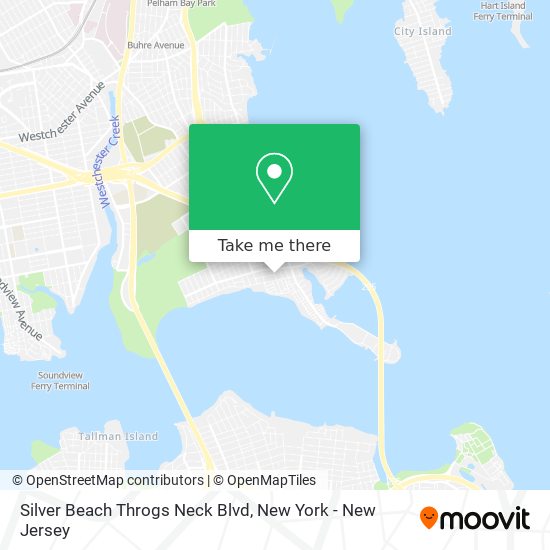 Mapa de Silver Beach Throgs Neck Blvd