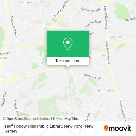 Half Hollow Hills Public Library map