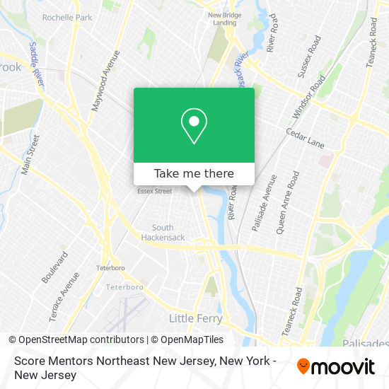Score Mentors Northeast New Jersey map