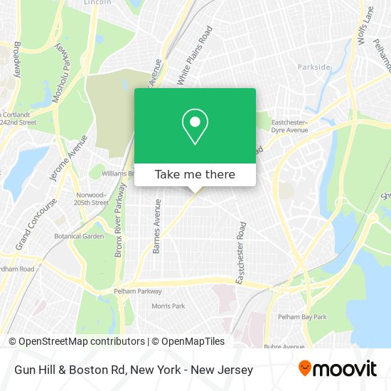 Gun Hill & Boston Rd map