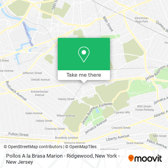 Mapa de Pollos A la Brasa Marion - Ridgewood