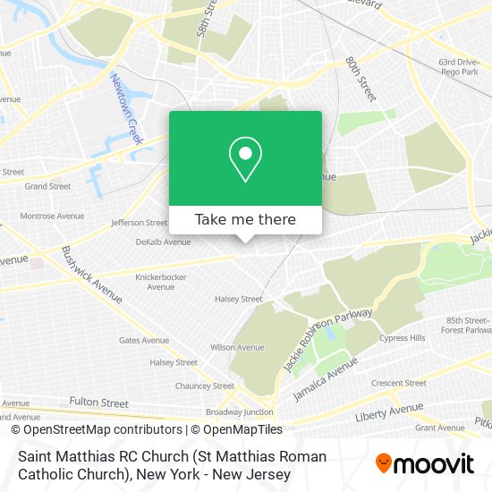 Mapa de Saint Matthias RC Church (St Matthias Roman Catholic Church)