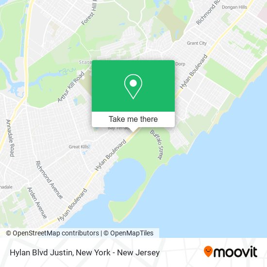 Hylan Blvd Justin map