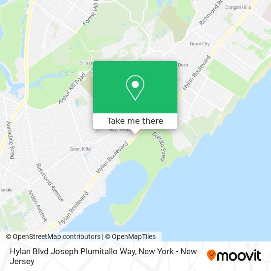 Mapa de Hylan Blvd Joseph Plumitallo Way