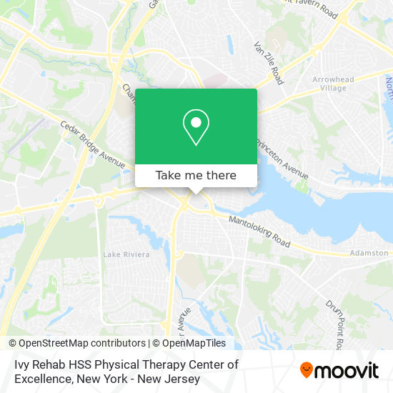 Ivy Rehab HSS Physical Therapy Center of Excellence map