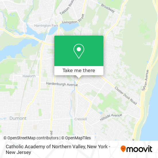 Catholic Academy of Northern Valley map