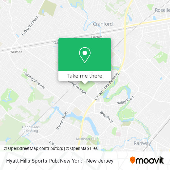 Hyatt Hills Sports Pub map