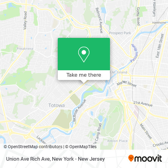 Mapa de Union Ave Rich Ave