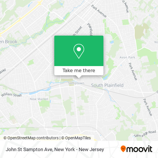 John St Sampton Ave map