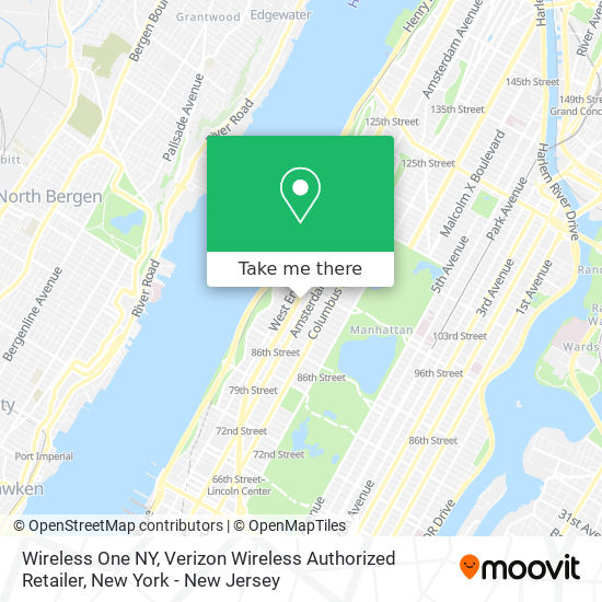 Mapa de Wireless One NY, Verizon Wireless Authorized Retailer