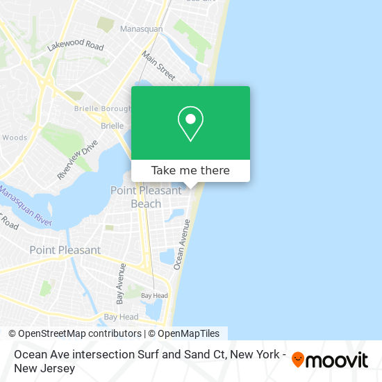 Mapa de Ocean Ave intersection Surf and Sand Ct