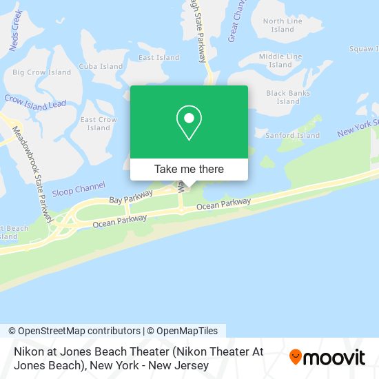 Nikon at Jones Beach Theater map