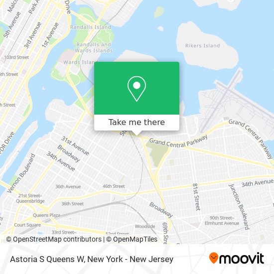 Astoria S Queens W map