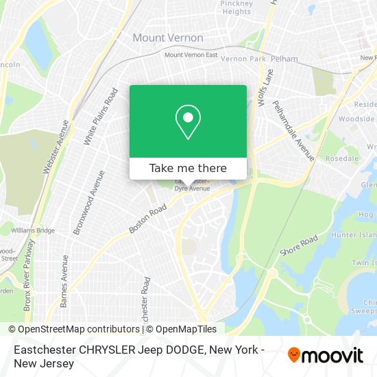Mapa de Eastchester CHRYSLER Jeep DODGE