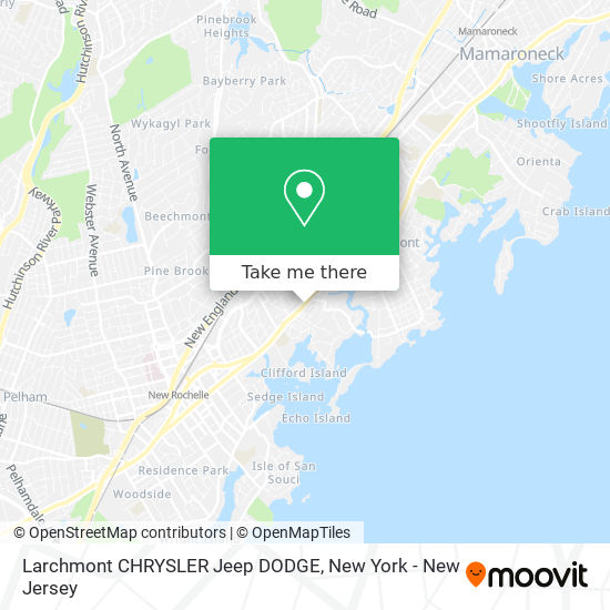 Larchmont CHRYSLER Jeep DODGE map