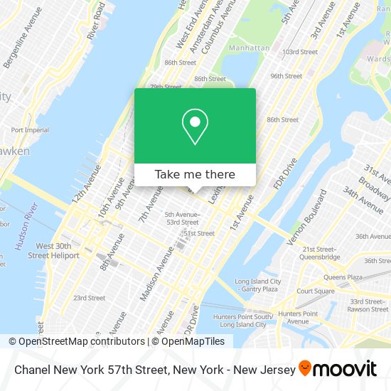 How to get to Chanel New York 57th Street in Manhattan by Subway, Bus or  Train?
