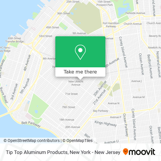 Mapa de Tip Top Aluminum Products